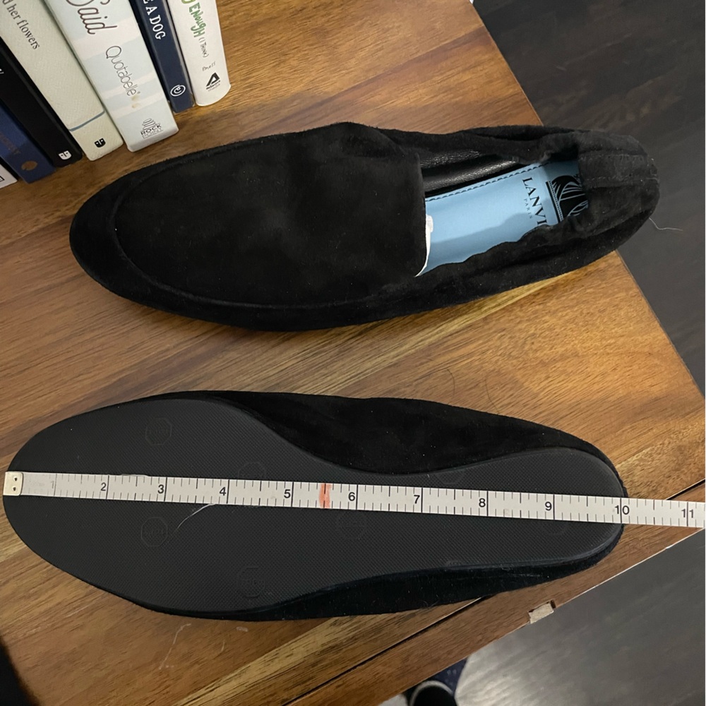 Lanvin Elegant Black Suede Loafers - size 7.5 - Picture 7 of 9